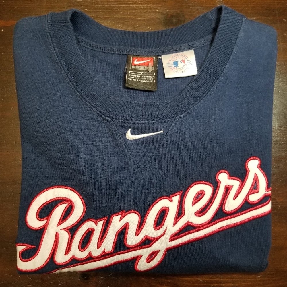 Nike Rangers Kids Old School Baseball Tshirt, Size Large - Picture 4 of 8